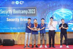 Đội VNPT vô địch Security Bootcamp 2023. (Ảnh: P.V/Vietnam+)