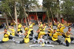 Đoàn nghệ thuật công phu Thiếu Lâm. (Ảnh: Cục NTBD) 