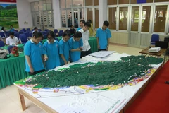  Mô hình 3D Vườn Quốc gia Cúc Phương. (Ảnh: Hải Yến/TTXVN) 