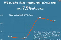 WB dự báo tăng trưởng kinh tế Việt Nam đạt 7,5% năm 2022