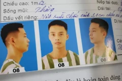 Đặc điểm nhận dạng phạm nhân Triệu Quân Sự trốn khỏi trại giam ở Thành Long, Thạch Thành (Thanh Hóa). (Nguồn: Thông tin Chính phủ) 