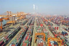 Quang cảnh cảng hàng hóa ở Khâm Châu, khu tự trị dân tộc Choang Quảng Tây, Trung Quốc, ngày 14/1/2021. (Ảnh: THX/TTXVN) 