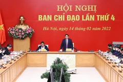 Thủ tướng Phạm Minh Chính chủ trì hội nghị. (Ảnh: Dương Giang/TTXVN) 