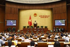 Bộ trưởng Bộ Nội vụ Phạm Thị Thanh Trà trả lời chất vấn. (Ảnh: Doãn Tấn/TTXVN)