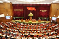 Toàn cảnh phiên bế mạc Hội nghị lần thứ tư, Ban Chấp hành Trung ương Đảng khóa XIII. (Ảnh: Trí Dũng/TTXVN) 