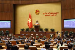 Quốc hội thông qua Luật Phòng, chống rửa tiền (sửa đổi). (Ảnh: Doãn Tấn/TTXVN)