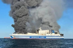 Vụ cháy phà. (Nguồn: vesselfinder.com)