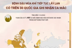 Bệnh đậu mùa khỉ tiếp tục lây lan, có trên 30 quốc gia ghi nhận ca mắc