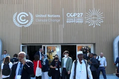 Các đại biểu tham dự Hội nghị lần thứ 27 các bên tham gia Công ước khung của Liên hợp quốc về biến đổi khí hậu (COP27) ở Sharm El-Sheikh, Ai Cập, ngày 11/11/2022. (Ảnh: THX/TTXVN) 