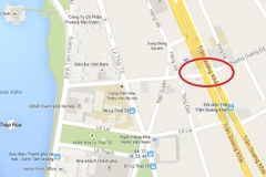 Khu vực dự kiến làm hầm đường bộ. 