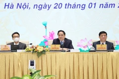 Thủ tướng Phạm Minh Chính phát biểu chỉ đạo hội nghị. (Ảnh: Dương Giang/TTXVN) 