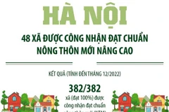 [Infographics] Hà Nội: 48 xã đạt chuẩn nông thôn mới nâng cao