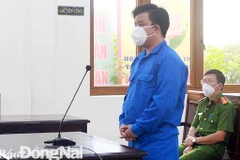 Bị cáo Đặng Quang Toàn tại phiên tòa xét xử. (Nguồn: Báo Đồng Nai)