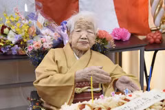 Cụ bà Kane Tanaka, người cao tuổi nhất thế giới, qua đời ở tuổi 119. (Ảnh: Kyodo/TTXVN)