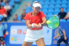 Tay vợt Chanelle Vân Nguyễn (Việt Nam) thua 0-2 ở trận bán kết nội dung đơn nữ. (Ảnh: Thế Duyệt/TTXVN)