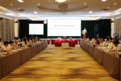 Quang cảnh hội thảo bảo tồn và phát huy giá trị di sản Cố đô Hoa Lư. (Ảnh: Đức Phương/TTXVN) 