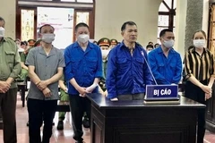 Các bị cáo tại phiên tòa. (Ảnh:TTXVN phát)