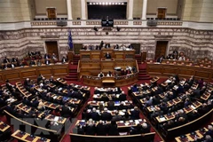 Một phiên họp tại Quốc hội Hy Lạp. (Ảnh: AFP/TTXVN)
