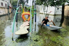 Hà Nội: Nỗ lực giải quyết tình trạng ngập úng tại khu vực ngõ Âu Cơ