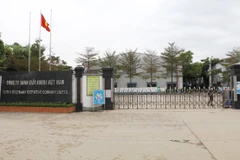 Công nhân Công ty TNHH giầy Adora Việt Nam trở lại làm việc bình thường vào sáng 21/2. (Ảnh: Đức Phương/TTXVN)