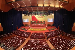 Toàn cảnh phiên họp thảo luận về các văn kiện đại hội Đảng XIII tại hội trường Trung tâm Hội nghị Quốc gia, chiều 27/1/2021. (Nguồn: TTXVN) 