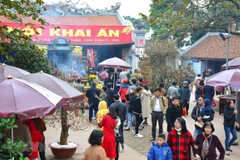 Lễ hội Khai ấn Đền Trần tại Nam Định sẽ không được tổ chức để phòng dịch COVID-19. (Ảnh: Công Luật/TTXVN)