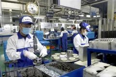 Công nhân tại một doanh nghiệp ở Vĩnh Phúc. (Nguồn: TTXVN)