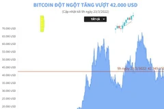 [Infographics] Đồng Bitcoin đột ngột tăng vượt 42.000 USD