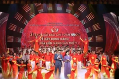 Lễ trao giải Búa liềm vàng lần thứ V. (Nguồn: Vietnam+)