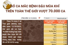 Số ca mắc bệnh đậu mùa khỉ trên toàn thế giới vượt 70.000 ca
