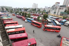 Bến xe Giáp Bát, Hà Nội. (Ảnh: Huy Hùng/TTXVN) 