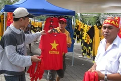 Những gian hàng di động như thế này sẽ không còn khi thành phố thể thao Bukit Jalil thành hiện thực (Ảnh: Xuân Triển/Vietnam+)