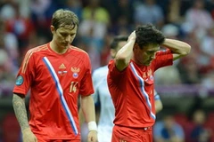 Đội tuyển Nga cay đắng rời EURO 2012. (Nguồn: Getty)
