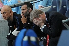 David Moyes ôm mặt thất vọng. (Nguồn: EPA)