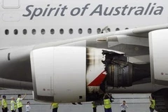 Vụ nổ động cơ máy bay A380 ngày 4/11. (Nguồn: Reuters)