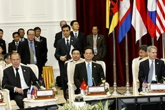 Thủ tướng Nguyễn Tấn Dũng dự Đối thoại Toàn cầu ASEAN. (Ảnh: Đức Tám/TTXVN)