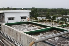 Hồ xử lý độ màu khu vực xử lý nước thải số 2 của Công ty Vedan Việt Nam. (Ảnh: Tràng Dương/TTXVN)