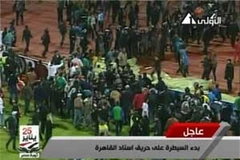 Cảnh ẩu đả sau trận đấu. (Nguồn: AP)