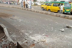 Hiện trường một vụ đánh bom tại Kaduna. (Nguồn: Reuters)