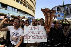 Người Thiên chúa giáo biểu tình. (Nguồn: AP)