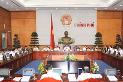 Phiên họp góp ý Dự thảo báo cáo của Chính phủ về kết quả lấy ý kiến Dự thảo sửa đổi Hiến pháp 1992. (Ảnh: Đức Tám/TTXVN)