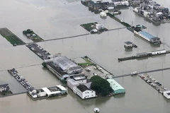 Ngập lụt thành phố Wakayama. (Nguồn: Reuters)