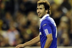 Raul vui mừng sau khi ghi được bàn thắng. (Nguồn: Getty images)