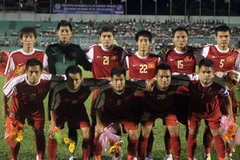 Đội hình ra quân của đội U23 Việt Nam ở trận gặp Sinh viên Hàn Quốc. (Ảnh: Quang Nhựt/TTXVN)