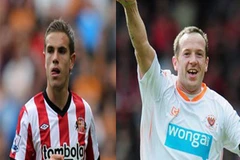 Jordan Henderson (trái) và Charlie Adam. (Nguồn: Getty)