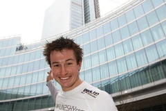 Đương kim vô địch thế giới cuộc thi chạy bộ tại các tòa nhà chọc trời trên thế giớiThomas Dold. (Nguồn: Hoàng Anh Tuấn/Vietnam+) 