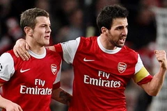 Fabregas và Jack Wilshere khi còn gắn bó tại Arsenal. (Nguồn: Internet)
