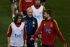 Carles Puyol là sự vắng mặt đáng tiếc nhất trong sơ đồ chiến thuật của Del Bosque . (Nguồn: Getty)