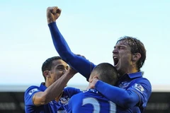 Niềm vui của các cầu thủ Everton. (Nguồn: Getty)