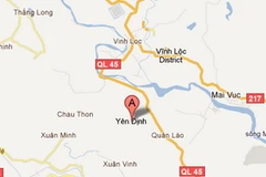 Huyện Yên Định và Vĩnh Lộc bị ảnh hưởng do dư chấn. (Nguồn: Google Maps)